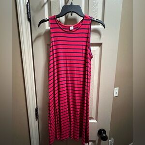 Old Navy Striped Midi Dress in Red and Navy